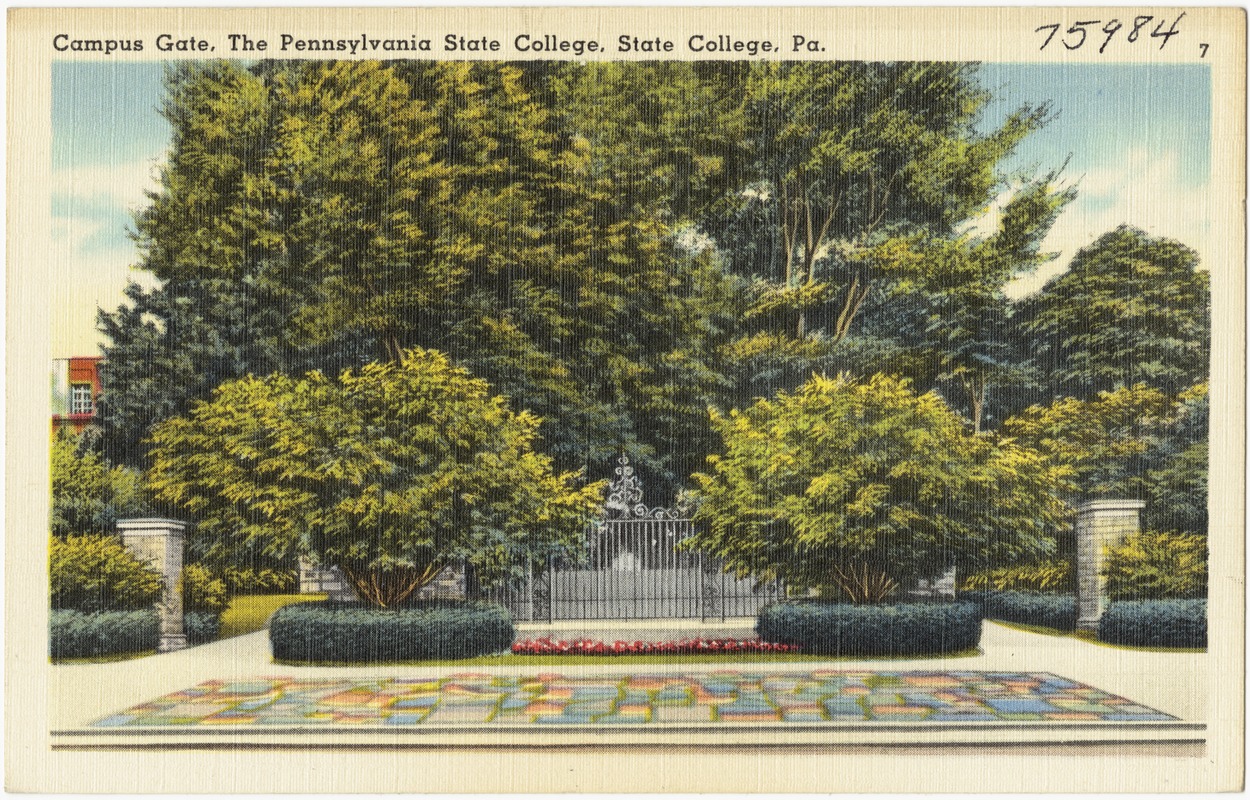 Campus gate, The Pennsylvania State College, State College, Pa.