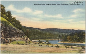 Tionesta Dam looking east, from Spillway, Tionesta, Pa.