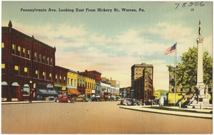 Pennsylvania Ave. looking east from Hickory St., Warren, Pa.