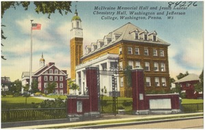 McIlvaine Memorial Hall and Jessie Lazear Chemistry Hall, Washington and Jefferson College, Washington, Penna.
