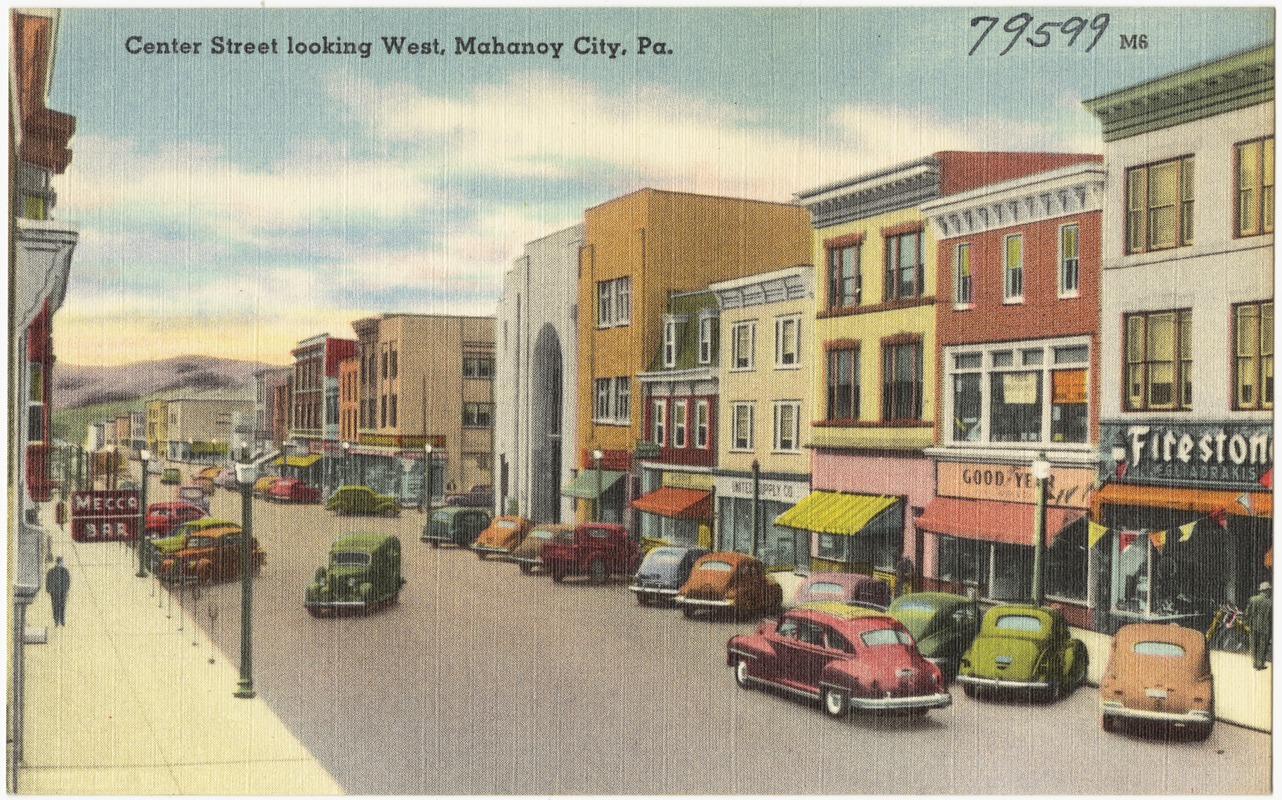 Center Street looking west, Mahanoy City, Pa.