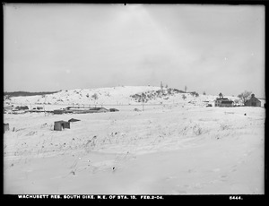 Wachusett Reservoir, South Dike, northeast of station 13, Boylston; Clinton, Mass., Feb. 2, 1904