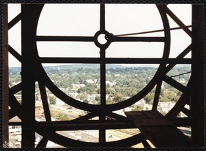 View from inside the Ayer Mills clock tower