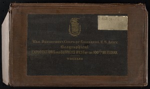 Original drop front box for 50 stereograph set, "Geographical Explorations and Surveys West of the 100th Meridian"