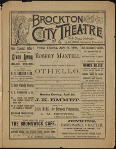 Brockton's Golden Age of Theater: Brockton City Theatre Packets 1884-1922