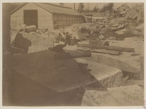 View of the Milford Quarry, construction of the McKim Building