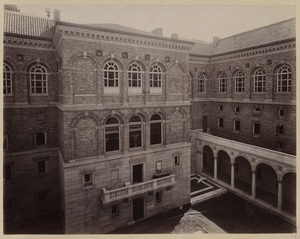 East wall of Courtyard, construction of the McKim Building