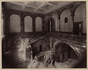 Grand staircase, construction of the McKim Building