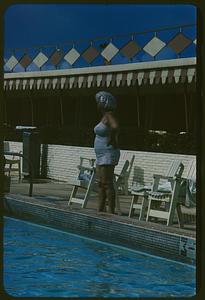 Woman at pool, Eden Roc Hotel, Miami Beach, Florida