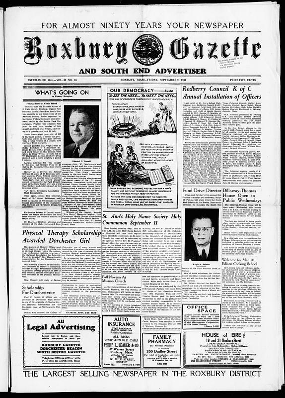 Roxbury Gazette And South End Advertiser, September 09, 1949 - Digital ...