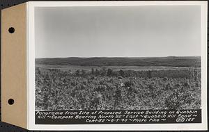 Contract No. 82, Constructing Quabbin Hill Road, Ware, panorama from site of proposed service building on Quabbin Hill, compass bearing north 80 degrees east, Ware, Mass., Jun. 7, 1940