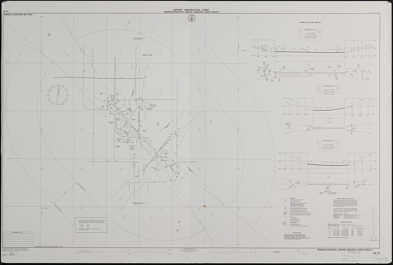 Airport obstruction chart OC 51, Bismarck Municipal Airport, Bismarck, North Dakota