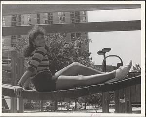 Nancy on the playground