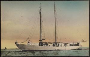 Two Master Boudoin owned and used by explorer Donald MacMillan at Home Port Provincetown, Cape Cod, Mass.