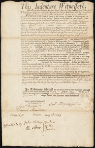 John Taylor indentured to apprentice with Samuel Ridgway [Ridgaway], Jr. of Boston, 2 May 1759