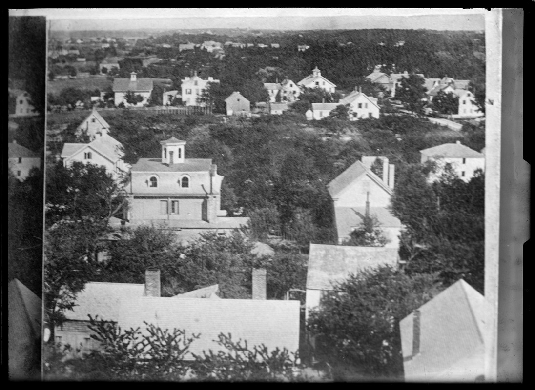 Southeast from belfrey of Adams Temple