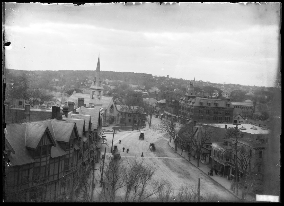 View from Adams Temple. Quincy Square. 1908?