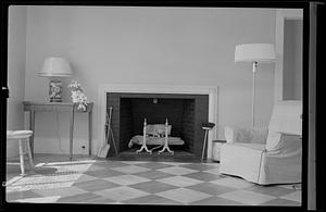 Marblehead Neck, Johnson House, fireplace