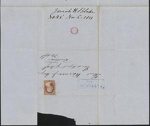 Josiah H. Blake to Samuel Warner, 2 November 1851