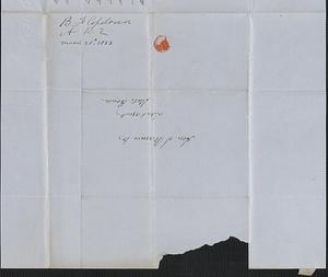 B. F. Copeland to Samuel Warner, 28 March 1853