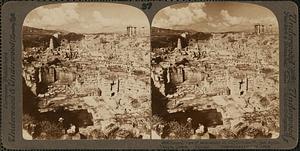 General view of excavations at old Corinth - W. past Apollo Temple, Greece