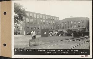 Collins Manufacturing Co., showing easterly side of main building, Wilbraham, Mass., Jul. 19, 1935