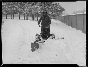 Vic plowing snow