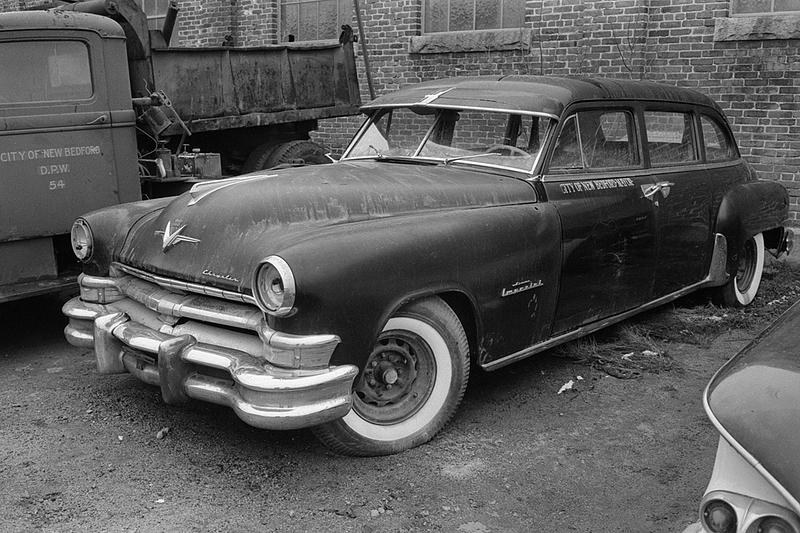 Mayor Peirce's old car, City Yard, New Bedford