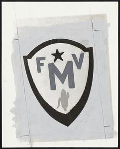 Farm Insignia to be worn by Massachusetts boy and girl volunteer workers this summer. The Massachusetts Farm Labor Committee devised the emblem and is prepared to distribute 20,000. Its colors are red, white, blue and yellow.