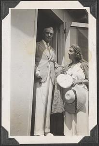 Serge Koussevitzky with an unidentified woman