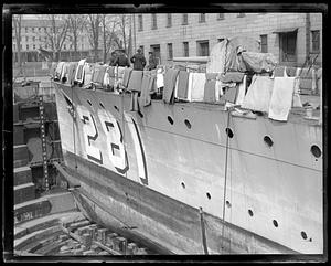 USS Sharkey - destroyer in Navy Yard dry dock
