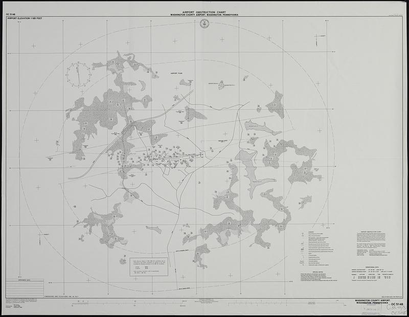 Airport obstruction chart, OC 5148, Washington County Airport, Washington, Pennsyvania [sic]