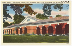 West Range Containing Rooms once occupied by Edgar Allan Poe and Woodrow Wilson.