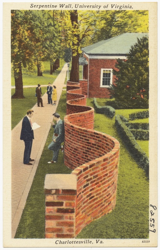Serpentine Wall, University of Virginia, Charlottesville, Va.