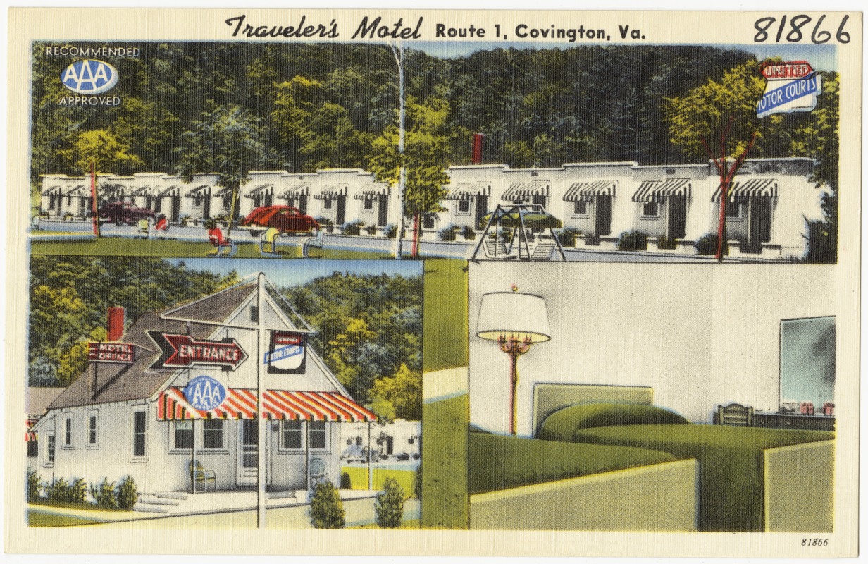 Traveler's Motel, Route 1, Covington, Va. Digital Commonwealth