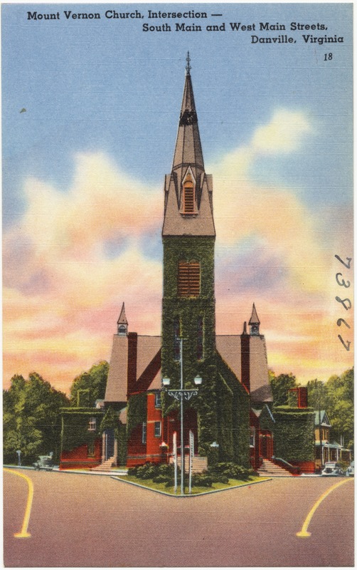 Mount Vernon Church, intersection -- South Main and West Main Street, Danville, Virginia