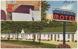 Anderson's Motel, U.S. highways 15 & 60... Restaurant adjoining... Dillwyn, Virginia