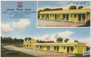 Poole's Motor Court, U.S. 11 & 460; State 117 & 311, East Salem, Va., two miles west of Roanoke, Va.
