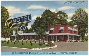 Hy-way Motel, U.S. 29 - 50 & 211... At Fairfax Circle... Fairfax, Virginia