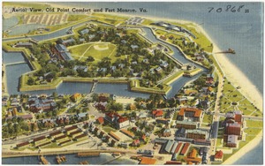 Aerial view, Old Point Comfort and Fort Monroe, Va.