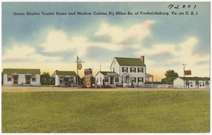 Green Shutter Tourist Home and Modern Cabins, 2 1/2 miles So. Of Fredericksburg, Va. On U.S. 1