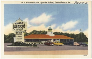 Howard Johnson's Restaurant, U.S. Alternate Route 1 (on the by-pass), Fredericksburg, Va.