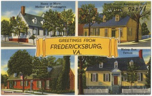 Greetings fro, Fredericksburg, VA.