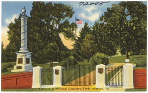 Entrance to National Cemetery, Fredericksburg, Va.