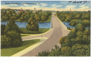 Bridge and skyline of Fredericksburg, Va.