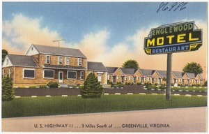 Englewood Motel & Restaurant, U.S. Highway 11... 3 miles south of... Greenville, Virginia