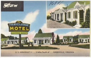 The Travelodge Motel & Coffee Shop, U.S. highway 11... 3 miles south of... Greenville, Virginia