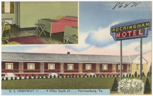 Rockingham Motel, U.S. Highway 11... 4 miles south of... Harrisonburg, Va.