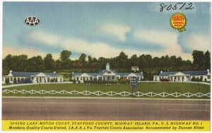 Spring Lake Motor Court, Stafford County, Midway Island, VA., U.S. Highway No. 1