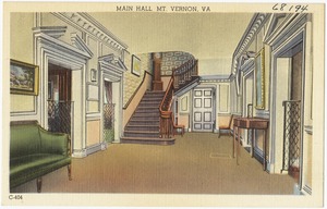 Main hall, Mt. Vernon, VA